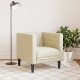 vidaXL vidaXL Fotel Chesterfield, kremowy, tapicerowany sztuczną skórą 3