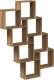 vidaXL vidaXL Półki ścienne kostki, kolor dąb artisan, 90x15x119,5 cm 6