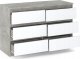 Stiv-Meble Szafka Rtv Komoda Z Szufladami Beton Biały Mat 100 CM 6 Szuflad Nowoczesna 1