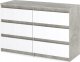 Stiv-Meble Szafka Rtv Komoda Z Szufladami Beton Biały Mat 100 CM 6 Szuflad Nowoczesna 5