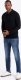 Ombre Strukturalny męski longsleeve polo z naszywką  czarny V1 OM-POLS-0131 M 5