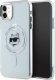 Karl Lagerfeld Karl Lagerfeld KLHMN61HLSCHH iPhone 11    / Xr 6.1" biały/white hardcase IML Metal Choupette Head MagSafe 10