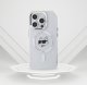 Karl Lagerfeld Karl Lagerfeld KLHMP15LHLSCHH iPhone 15   Pro 6.1" biały/white hardcase IML Metal Choupette Head MagSafe 11