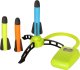 LeanToys Wyrzutnia rakiet piankowych Power launcher rocket x3 2