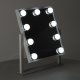 BEAUTY SYSTEM Lusterko do makijażu kosmetyczne podświetlane LED Hollywood z 9 żarówkami USB 25 x 30 cm 8