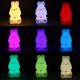 Creative Lampka nocna dla dzieci silikonowa LED biała z różem króliczek 7