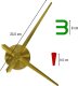 Perfect Zegar ścienny naklejany 4 cyfry 80-90 cm żółte wskazówki kolorowy 1