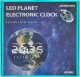 Zegar ścienny planeta ziemia z wyświetlaczem LED 32 cm niebieski 7