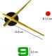 Perfect Zegar ścienny naklejany 4 cyfry z ozdobami 80-90 cm żółte wskazówki kolorowy 1