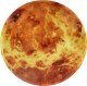 Zegar ścienny planeta mars z wyświetlaczem LED 32 cm pomarańczowy 1