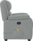 vidaXL vidaXL Rozkładany fotel masujący, jasnoszary, obity tkaniną 4