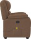 vidaXL vidaXL Rozkładany fotel masujący, brązowy, obity tkaniną 4