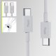 Kabel USB Allity Allity kabel AUC-03 USB-C - USB-C 2,0 m 100W biały 4