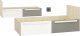 ML Meble Łóżko DOT 90x200 buk/białe/szare z szufladami ML MEBLE 9