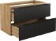 Comad Szafka pod umywalkę LUXOR BLACK 82-90-2S 90cm dąb olejowany/czarna COMAD 2