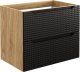 Comad Szafka pod umywalkę LUXOR BLACK 82-70-2S 70cm dąb olejowany/czarna COMAD 1