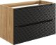 Comad Szafka pod umywalkę OCEAN BLACK 82-90-2S 90cm dąb olejowany/czarna COMAD 1