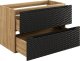 Comad Szafka pod umywalkę OCEAN BLACK 82-90-2S 90cm dąb olejowany/czarna COMAD 2