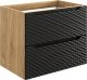 Comad Szafka pod umywalkę OCEAN BLACK 82-70-2S 70cm dąb olejowany/czarna COMAD 1