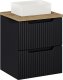 Comad Szafka pod umywalkę NOVA BLACK 82-50-2S 50cm czarna COMAD 8