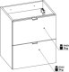 Comad Szafka pod umywalkę NOVA OAK 82-50-2S 50cm dąb coast evoke COMAD 5