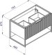 Leloup Szafka pod umywalkę TURF LOVERS GREY 80-1S 80cm szara STRAMA 13