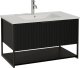 Leloup Szafka pod umywalkę TURF BLACK VINTAGE 80-1S 80cm czarna STRAMA 2
