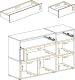 ASM Meble Komoda CROSS LED hickory jackson/czarna ASM Meble 7