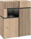 ASM Meble Meblościanka CROSS LED hickory jackson/czarna ASM Meble 4