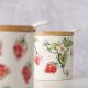 Boltze Ceramiczny pojemnik z łyżką i bambusową pokrywą, STRAWBERRY 3