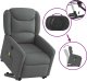 vidaXL vidaXL Podnoszony fotel masujący, elektryczny, rozkładany, ciemnoszary 8