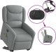 vidaXL vidaXL Podnoszony fotel masujący, elektryczny, rozkładany, jasnoszary 8