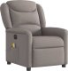 vidaXL vidaXL Rozkładany fotel masujący, elektryczny, kolor taupe, tkanina 4