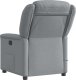 vidaXL vidaXL Rozkładany fotel masujący, elektryczny, jasnoszary, tkanina 7