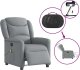 vidaXL vidaXL Rozkładany fotel masujący, elektryczny, jasnoszary, tkanina 8