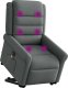 vidaXL vidaXL Podnoszony fotel masujący, elektryczny, rozkładany, ciemnoszary 2