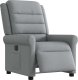 vidaXL vidaXL Elektryczny fotel rozkładany, jasnoszary, obity tkaniną 2