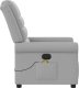 vidaXL vidaXL Rozkładany fotel masujący, elektryczny, szara, tkanina 6