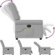 vidaXL vidaXL Rozkładany fotel masujący, elektryczny, szara, tkanina 8