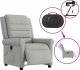 vidaXL vidaXL Rozkładany fotel masujący, elektryczny, szara, tkanina 9