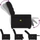 vidaXL vidaXL Podnoszony fotel masujący, rozkładany, czarny, obity tkaniną 8