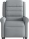 vidaXL vidaXL Podnoszony fotel masujący, rozkładany, jasnoszary, tkanina 5