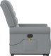 vidaXL vidaXL Podnoszony fotel masujący, rozkładany, jasnoszary, tkanina 6