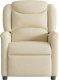 vidaXL vidaXL Rozkładany fotel masujący, kremowy, obity tkaniną 3