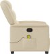 vidaXL vidaXL Rozkładany fotel masujący, kremowy, obity tkaniną 4