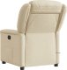 vidaXL vidaXL Rozkładany fotel masujący, kremowy, obity tkaniną 5
