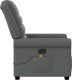 vidaXL vidaXL Rozkładany fotel masujący, ciemnoszary, obity tkaniną 4