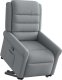 vidaXL vidaXL Podnoszony fotel rozkładany, jasnoszary, obity tkaniną 2
