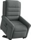 vidaXL vidaXL Podnoszony fotel rozkładany, ciemnoszary, obity tkaniną 2