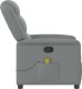 vidaXL vidaXL Rozkładany fotel masujący, jasnoszary, obity tkaniną 4